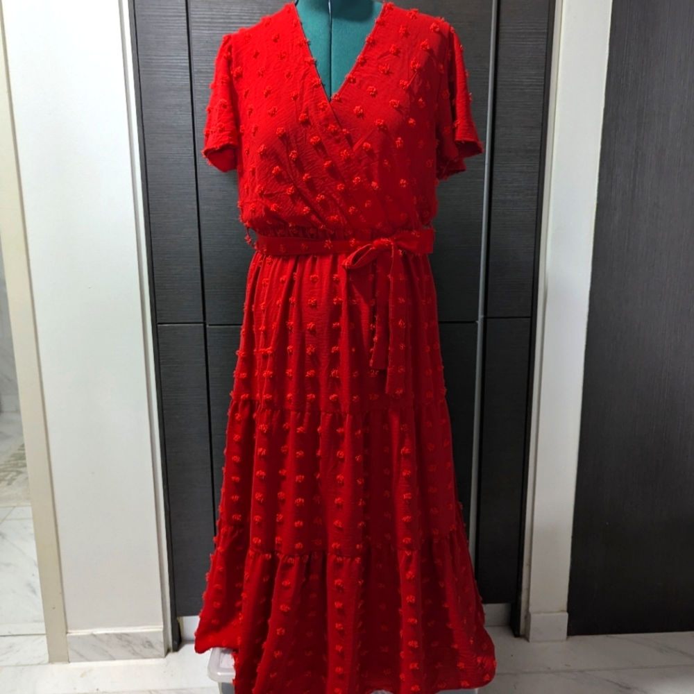 Amazon Fashion Red Dress XL